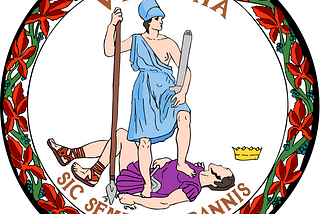 Escudo del estado de Virginia. EEUU.