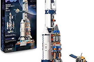 JOJO&Peach Space Exploration Rocket Building Toys, Collectible Display Model Set, Ideas Gift for…