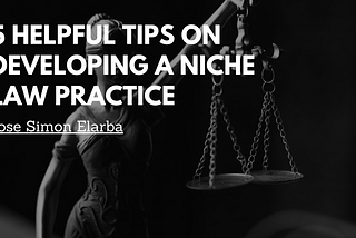 5 Helpful Tips on Developing a Niche Law Practice