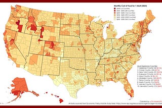 How Much It Costs To Eat Well In Each County