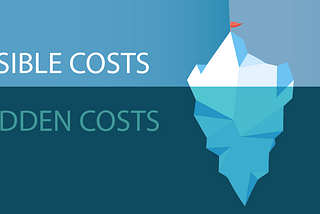 Iceberg metaphor of costs of guest accounts