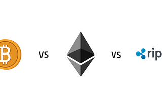 this image shows the logos of bitcoin ethereum and ripple