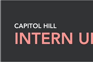 Capitol Hill Intern Update (April 5, 2021)