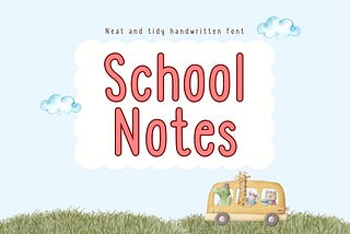 School Notes Font Free