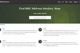 MAC Address Lookups Using PowerShell and macvendors.com