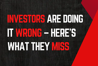 Startup Ecosystems Fail Because of Investors