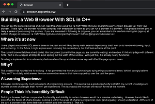 Building a Web Browser With SDL in C++
