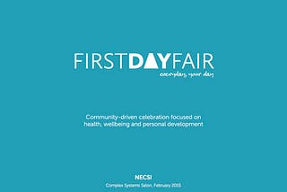 NECSI Salon: First Day Celebration