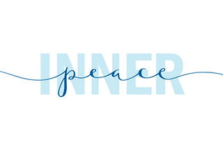 text graphic that says inner peace