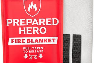 Prepared Hero Emergency Fire Blanket — Fire Suppression Blanket for Kitchen