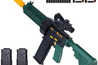 Toy Gun Automatic Electric Toys Foam Blaster, Shooting Toy Guns, with 80 Soft Foam Bullets, Outdoor…