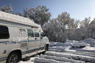 van life in the winter