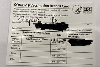 Having Received the Covid Vaccine Tuesday, Here’s One Issue to Consider