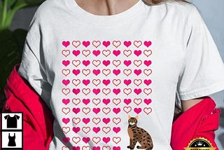 Cat Heart For Cat Owner Valentine’s Day T-Shirt