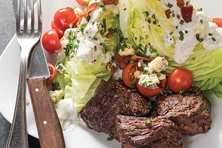 Wedge Salad with Steak Tips Brilliant
