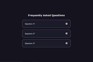 FAQ Page using Javascript