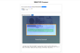 Developing a Web MRZ and VIN Scanner with JavaScript and HTML5