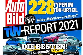 Рейтинг надёжности б/у авто TUV Report 2021