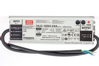 Review, teardown, and testing of HLG-185H-24A Mean Well power supply