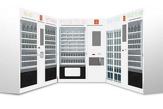 vending machine convenience store for snacks drinks fresh vegetables fruits meals seafood frozen meats…