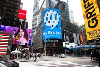 WS BROKER promotes the globalization of blockchain business and appears on Nasdaq’s outdoor big…