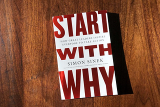 The cover of the book, Start With Why, by Simon Sinek.