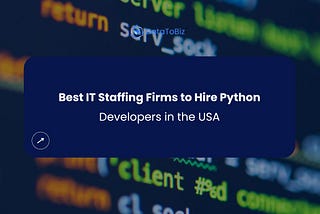 Best IT Staffing Firms to Hire Python Developers in the USA