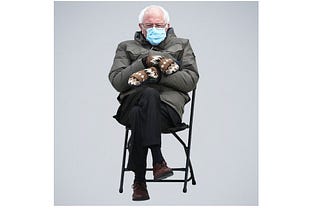 Mittens — Bernie wore his mittens to the inauguration.