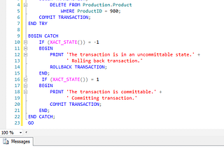 Transactions in SQL Server