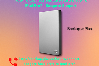 You can connect Seagate Hard Drive to your iPad Pro and back up all your data. You can also view the contents on the drive wirelessly, for any queries reach us.