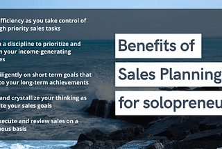 What is a strong sales planning process