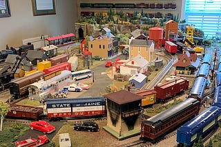 A model train set