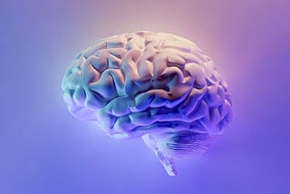 Brain image in purple. The 7 Habits of Happiness According to a Brain-Health Expert