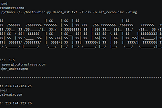 HostHunter v1.5 - Discover & Extract Hostnames Providing a Large Set of Target IP Addresses