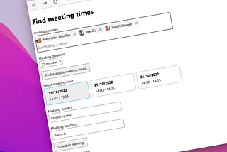 Find a meeting time and schedule a meeting on Microsoft 365