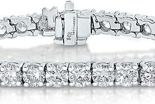 Certified Diamond Bracelet Vir Jewels 2 cttw I1-I2 14K White Gold J-K Tennis Round 7 Inch