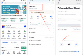How to Reset your Password On Huobi Global