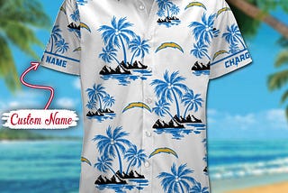 NFL Los Angeles Chargers Palm Tree Tropical Summer Hawaiian Shirt