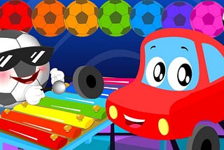 Color Song | Little Red Car | Cartoons For Kids