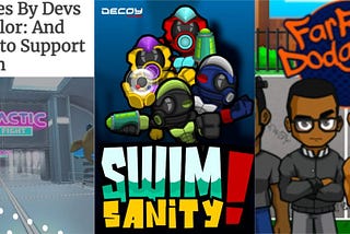 Games by devs of color, including Galactic Bar Fight, Swimsanity, and FarRock Dodgeball