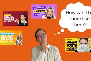 Simon looks at influencer-style video thumbnails and thinks, “How can I be more like them?“