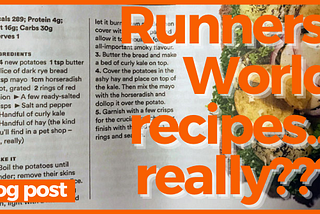 Does anyone really make Runners’ World’s recipes?