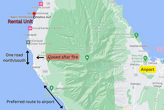 Map-West Maui after fire