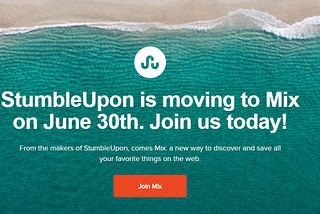 StumbleUpon is closed now and moved to Mix