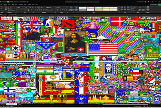 Visualizing r/place in Excel