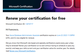 Renew your certification for free