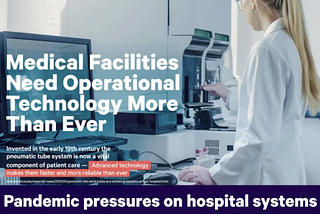Tube Systems Increasing Hospital Efficiency