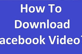 Online Facebook Video Downloader