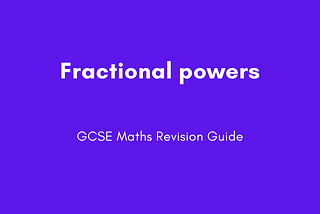 Fractional Powers