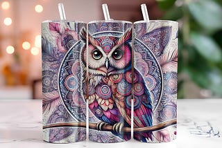 Owl Tumbler Wrap Sublimation